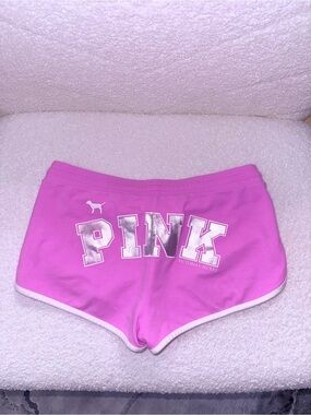 Victorias Secret Pink silver foil shorts small y2k